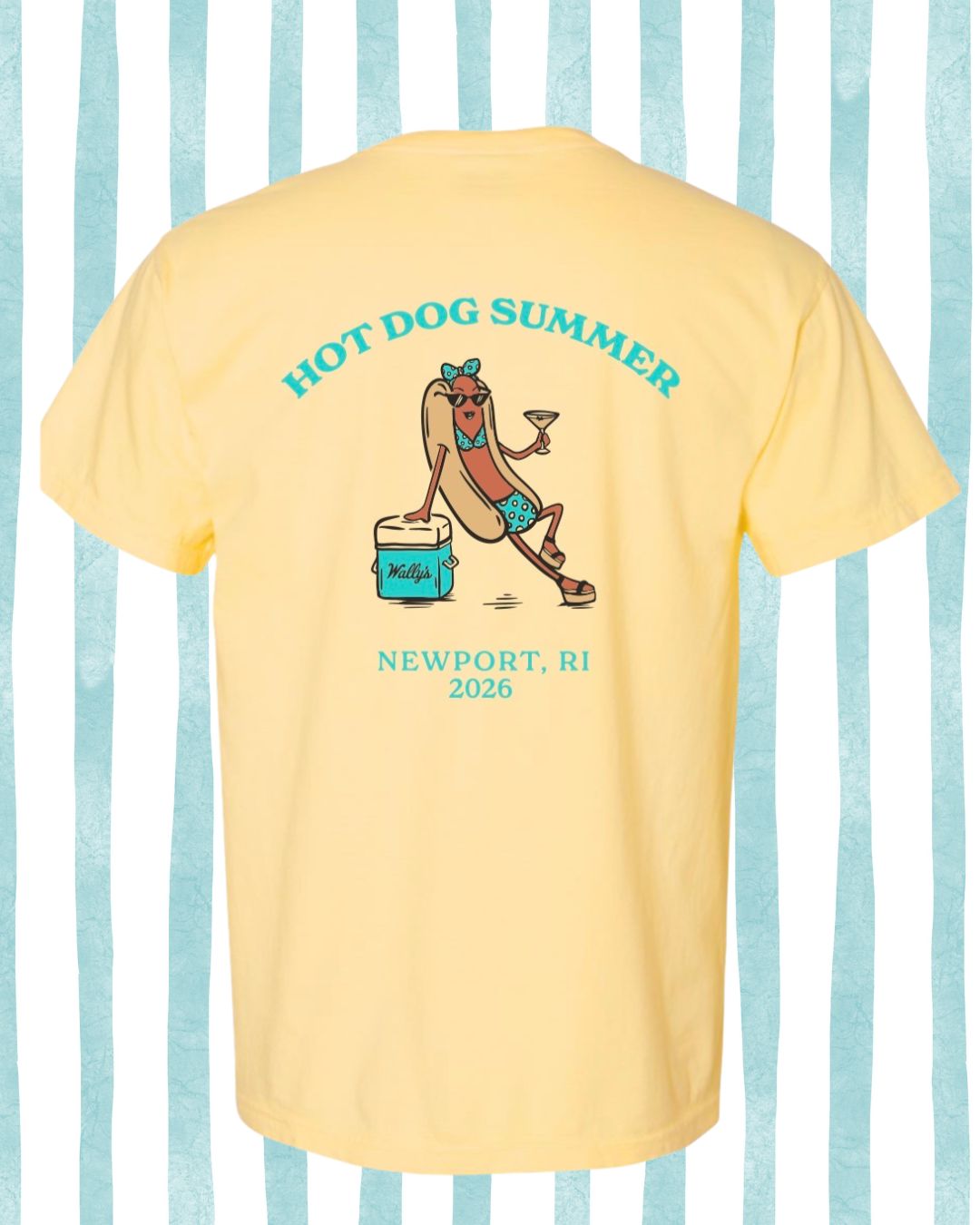 Yellow Hot Dog Summer Shirt