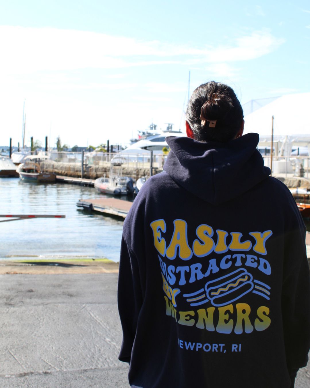 Navy Easily Distracted Hoodie