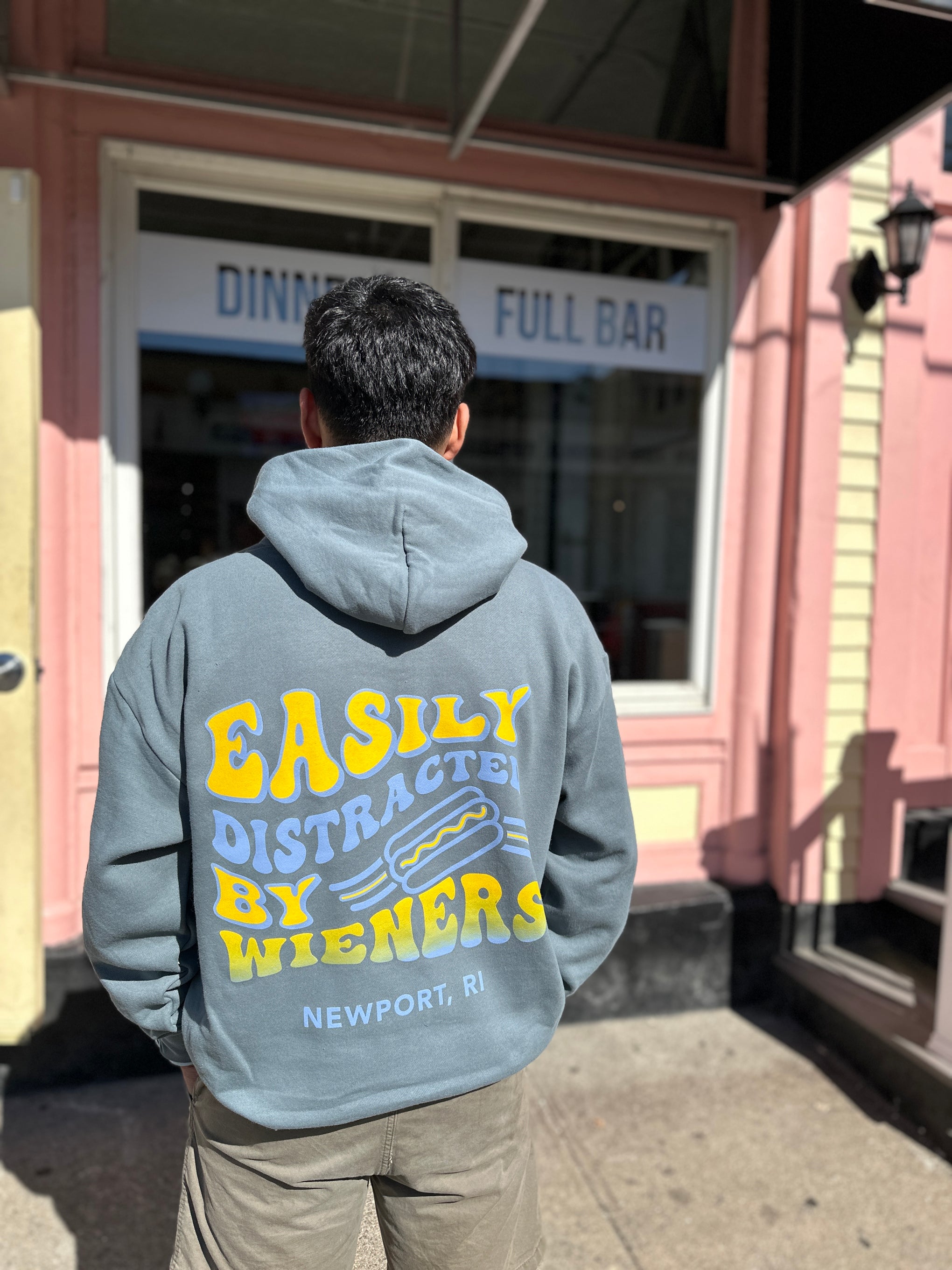 Blue Easily Distracted Hoodie