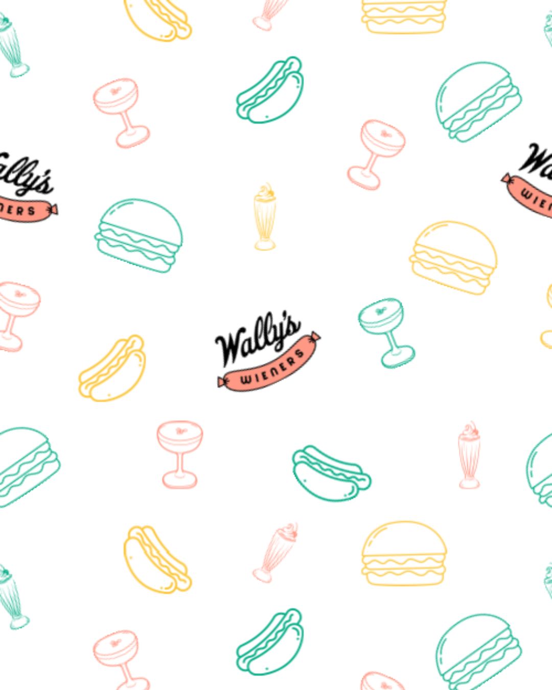 White Polo Shirt with Wally's Design